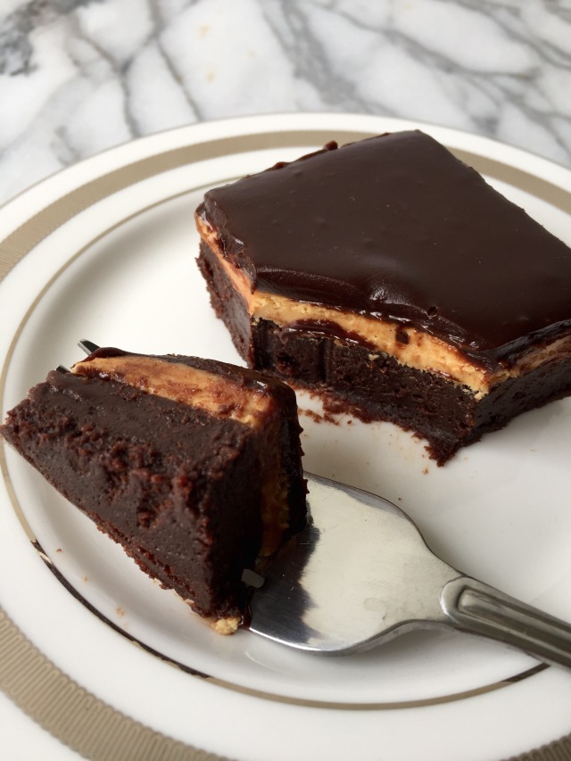 Peanut butter filled brownies